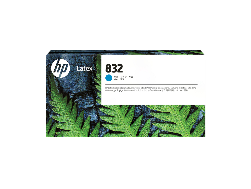 HP 832 1-liter Cyan Latex Ink Cartridge