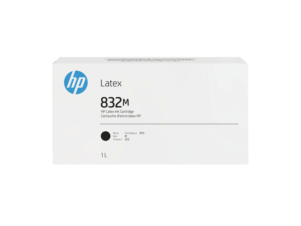 HP 832M 1-liter Black Latex Ink Cartridge