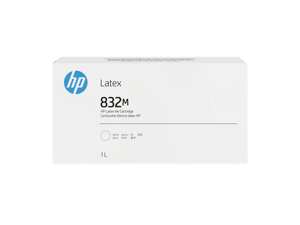 HP 832M 1-liter White Latex Ink Cartridge