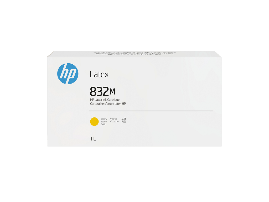 HP 832M 1-liter Yellow Latex Ink Cartridge