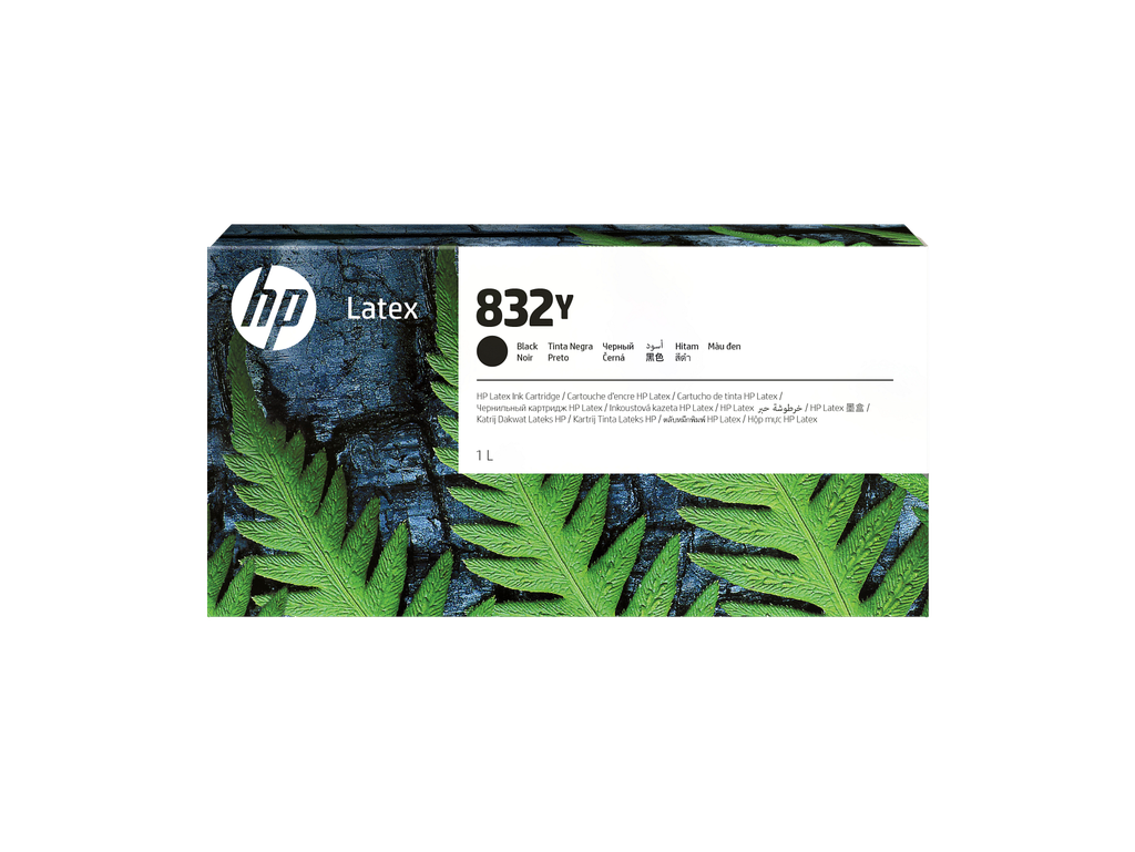 HP 832Y 1-liter Black Latex Ink Cartridge