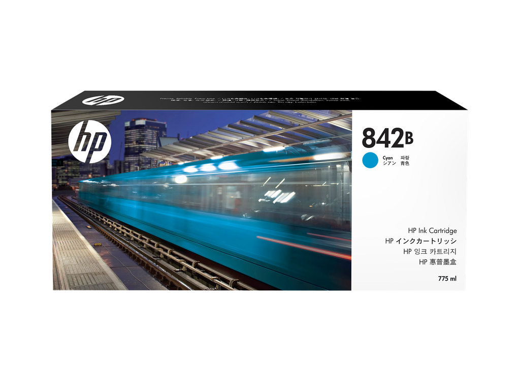 HP 842B 775-ml Cyan PageWide XL Ink Cartridge
