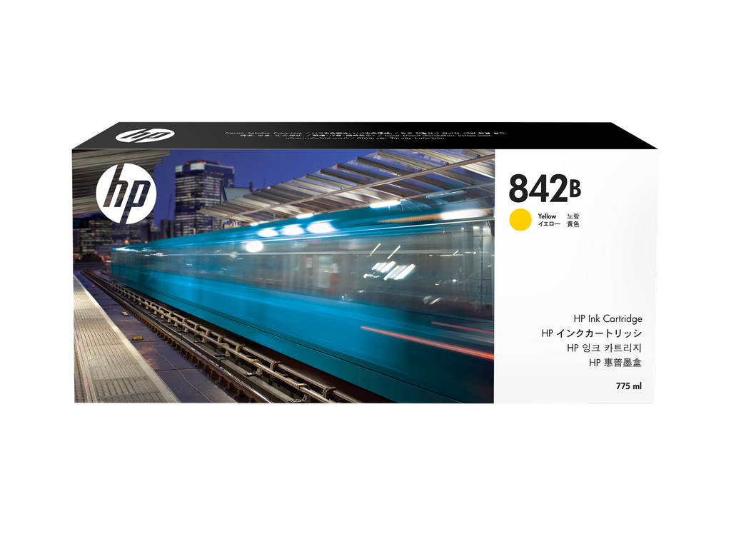 HP 842B 775-ml Yellow PageWide XL Ink Cartridge