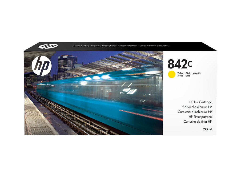HP 842C 775-ml Yellow PageWide XL Ink Cartridge
