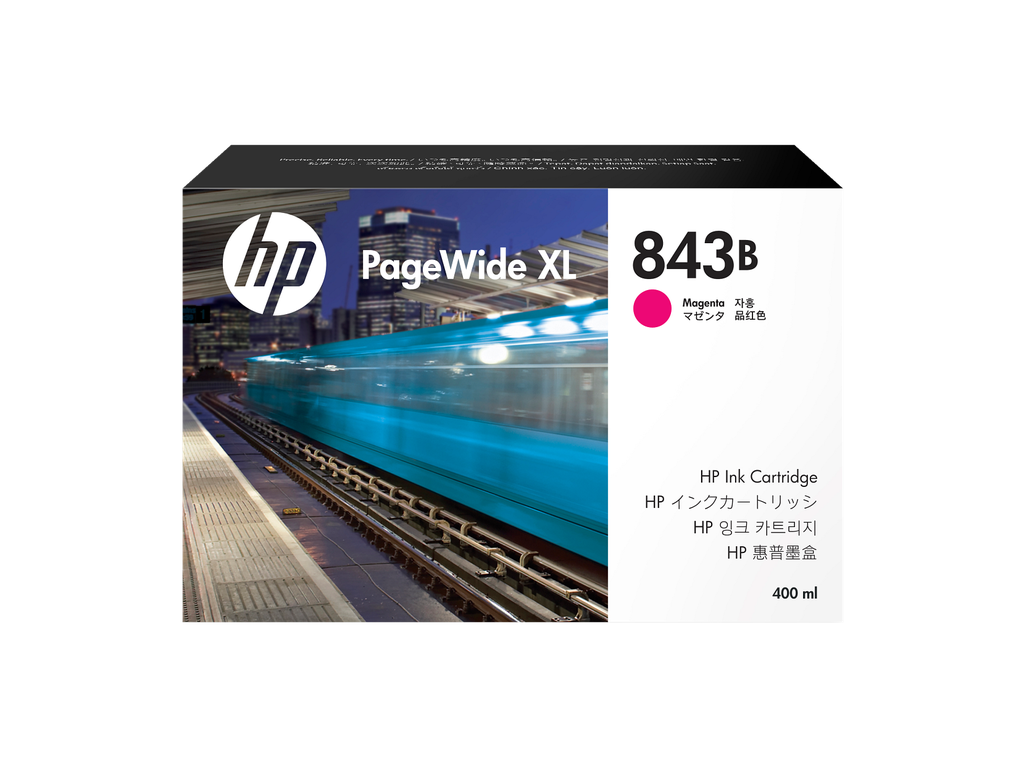 HP 843B 400-ml Magenta PageWide XL Ink Cartridge
