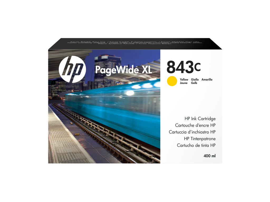 HP 843C 400-ml Yellow PageWide XL Ink Cartridge