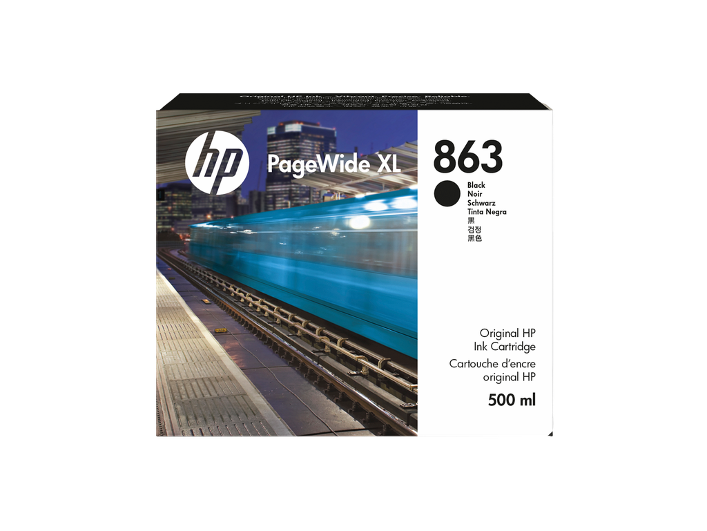 HP 863 500-ml Black PageWide XL Ink Cartridge