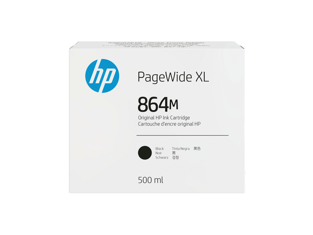 HP 864M 500-ml Black PageWide XL Ink Cartridge