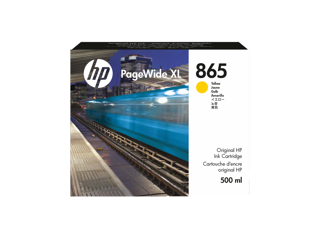 HP 865 500-ml Yellow PageWide XL Ink Cartridge