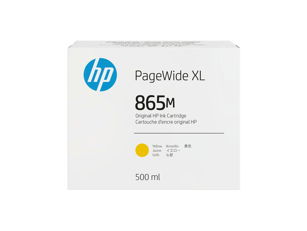 HP 865M 500-ml Yellow PageWide XL Ink Cartridge