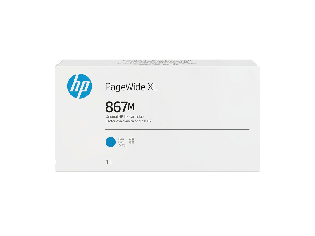 HP 867M 1-liter Cyan PageWide XL Ink Cartridge