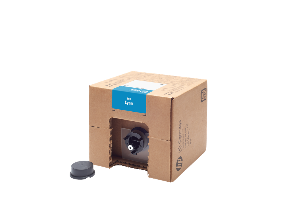 HP 869 3-liter Cyan PageWide XL Pro Ink Cartridge