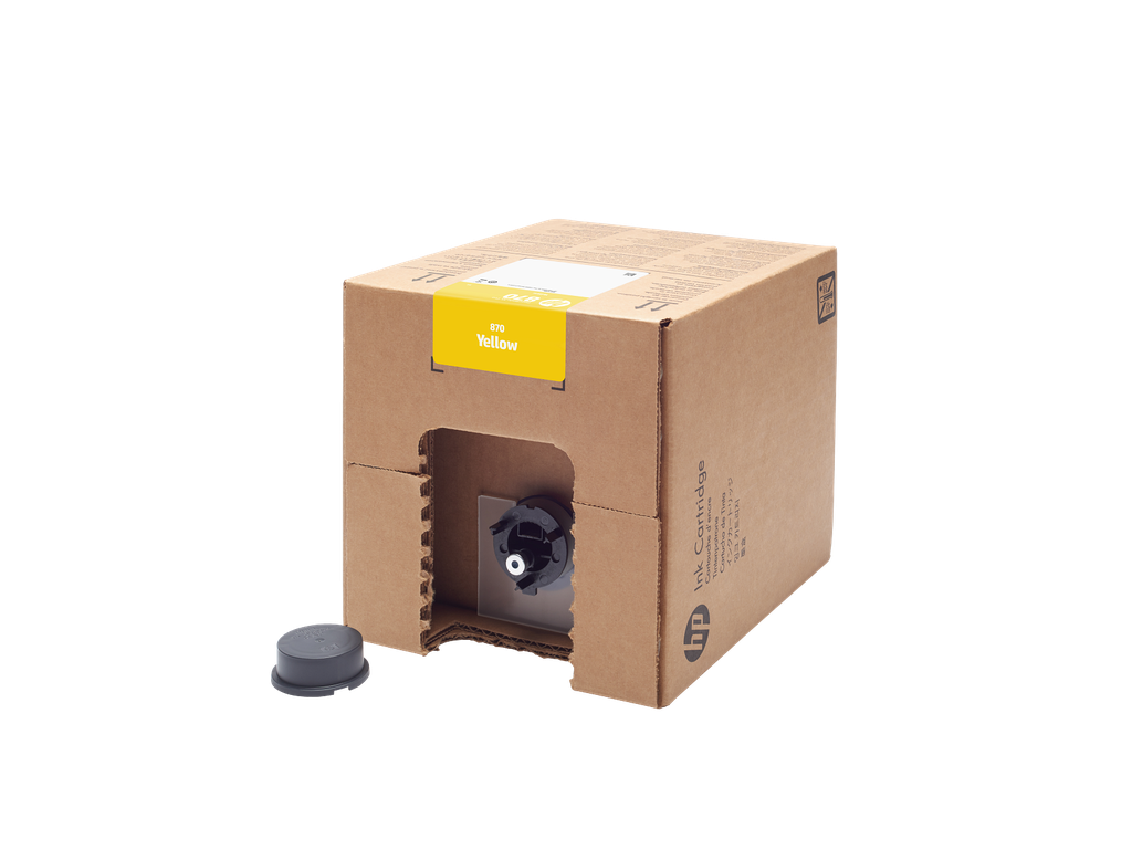 HP 870 5-liter Yellow PageWide XL Pro Ink Cartridge