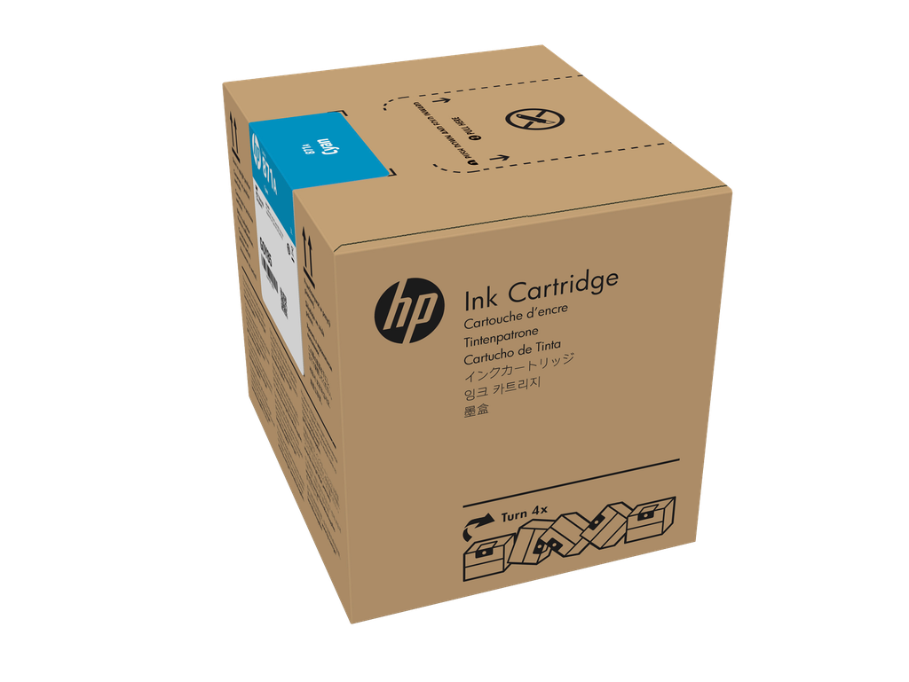 HP 871C 3-liter Cyan Latex Ink Cartridge