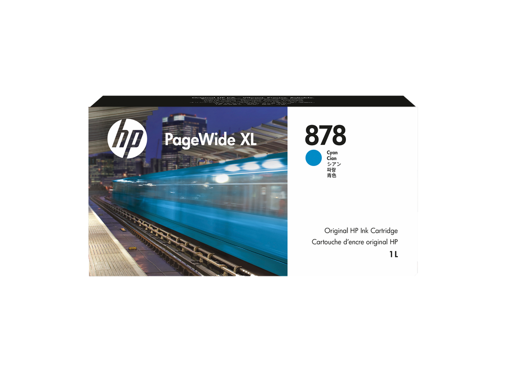HP 878 1-liter Cyan PageWide XL Ink Cartridge