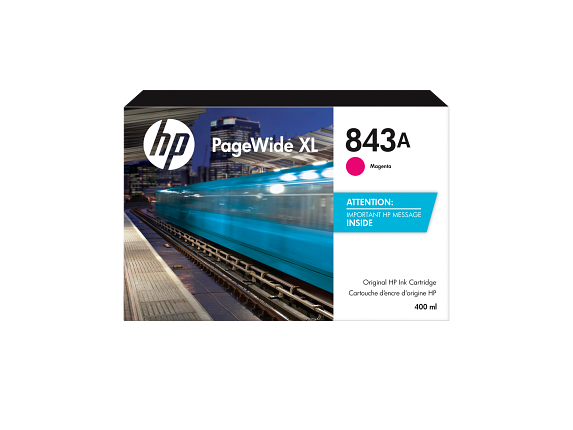 HP 843A 400-ml Magenta PageWide XL Ink Cartridge