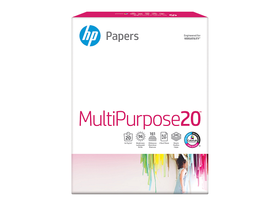 HP MultiPurpose20TM, 20 lb, 8.5 x 11 in. (216 x 279 mm), 500 sheets