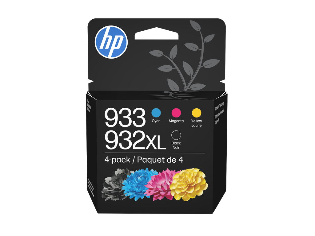 HP 932XL High Yield Black/933 Cyan/Magenta/Yellow 4-pack Original Ink Cartridges
