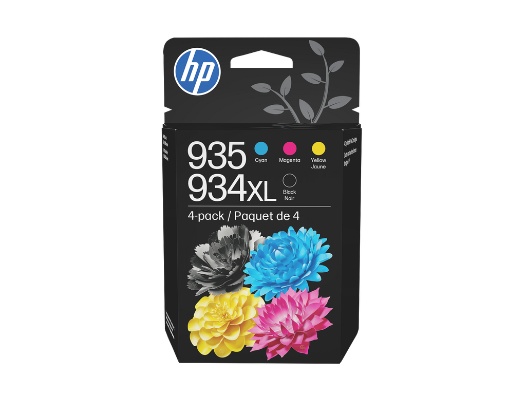 HP 934XL High Yield Black/935 Cyan/Magenta/Yellow 4-pack Original Ink Cartridges