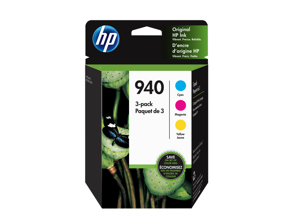 HP 940 3-pack Cyan/Magenta/Yellow Original Ink Cartridges
