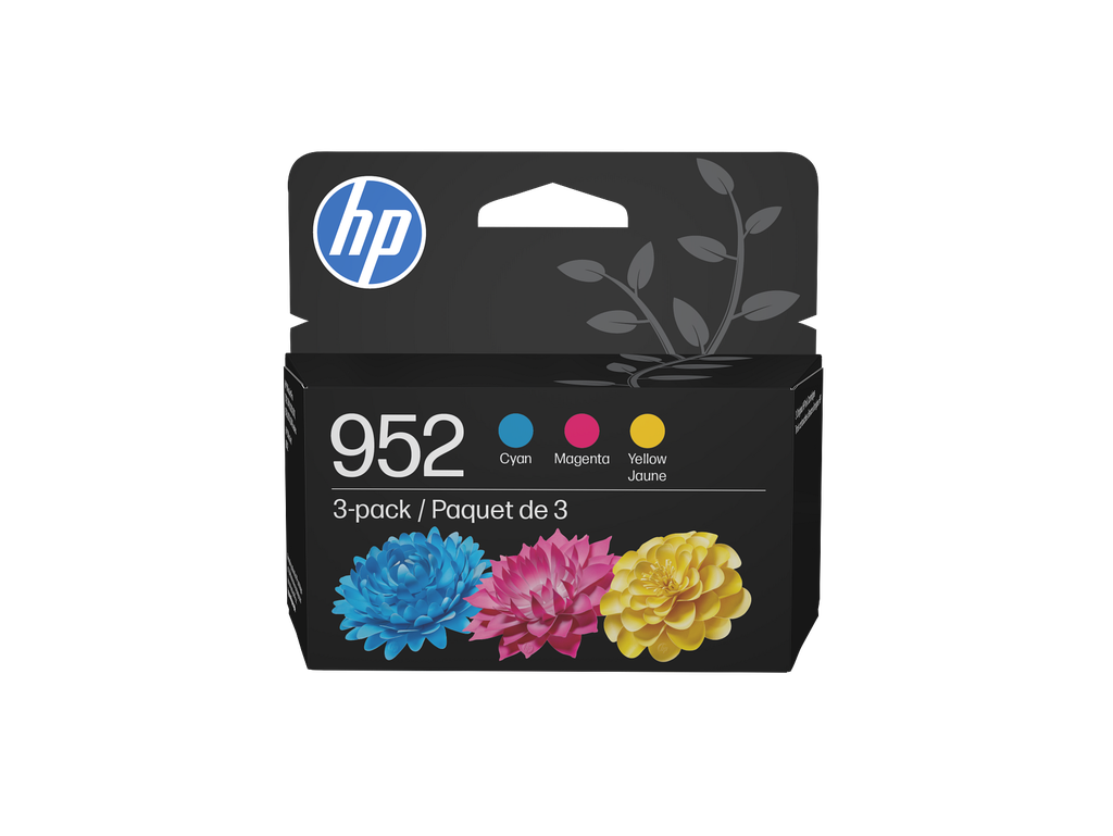 HP 952 3-pack Cyan/Magenta/Yellow Original Ink Cartridges