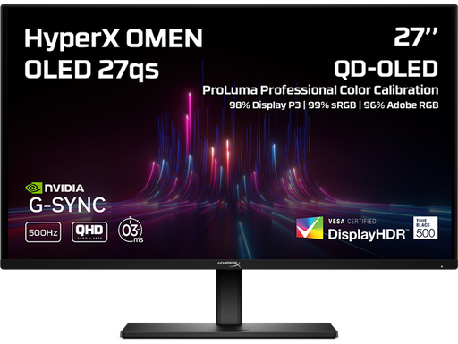 [BY8Z1AS] HyperX OMEN OLED 27 inch QHD 500Hz Gaming Monitor - OMEN OLED 27qs
