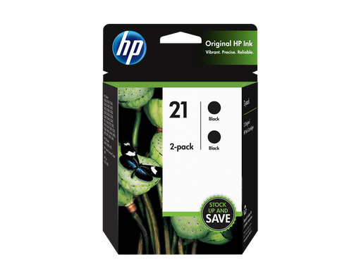 [C9508FN] HP 21 2-pack Black Original Ink Cartridges