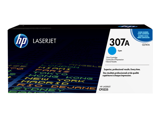 [CE741A] HP 307A Cyan Original LaserJet Toner Cartridge
