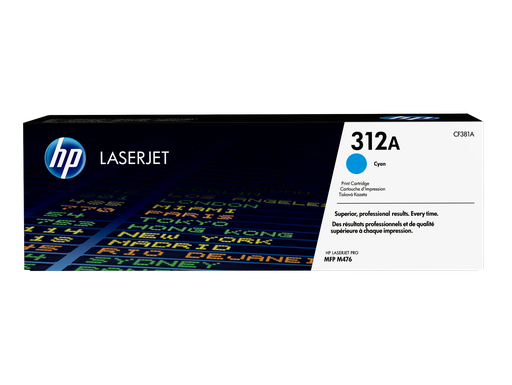 [CF381A] HP 312A Cyan LaserJet Toner Cartridge