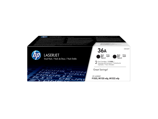 [CB436D] HP 36A 2-pack Black Original LaserJet Toner Cartridges