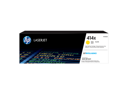 [W2022X] HP 414X High Yield Yellow Original LaserJet Toner Cartridge