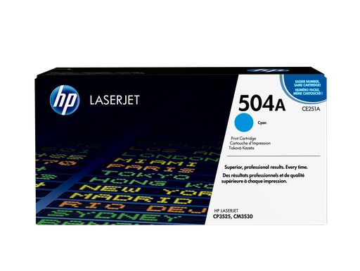 [CE251A] HP 504A Cyan Original LaserJet Toner Cartridge