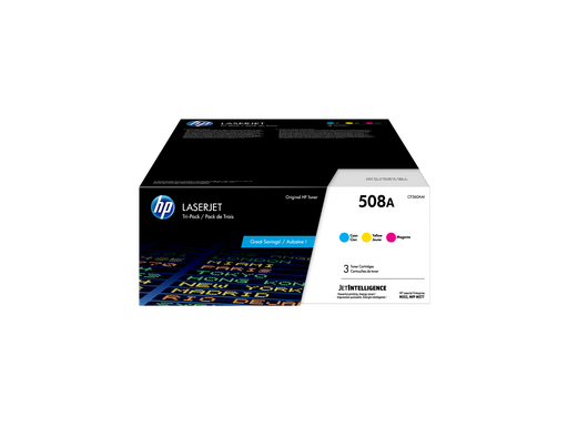 [CF360AM] HP 508A 3-pack Cyan/Magenta/Yellow Original LaserJet Toner Cartridges