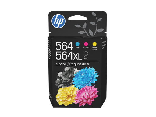 [N9H60FN] HP 564XL High Yield Black/564 Cyan/Magenta/Yellow 4-pack Original Ink Cartridges