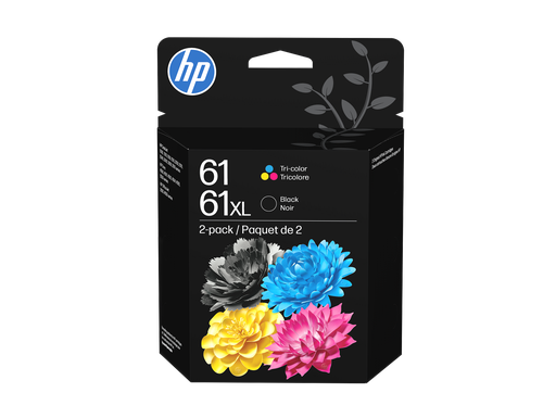 [C0PA6AN] HP 61XL 2-pack High Yield Black/Tri-color Original Ink Cartridges