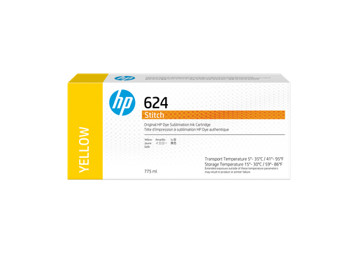 [2LL56A] HP 624 775-ml Yellow Stitch Dye Sublimation Ink Cartridge