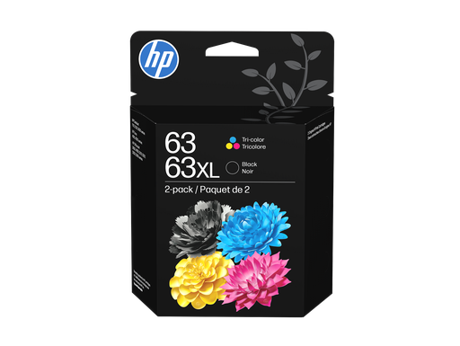 [L0R43BN] HP 63XL 2-pack Black Original Ink Cartridges