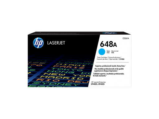 [CE261A] HP 648A Cyan Original LaserJet Toner Cartridge