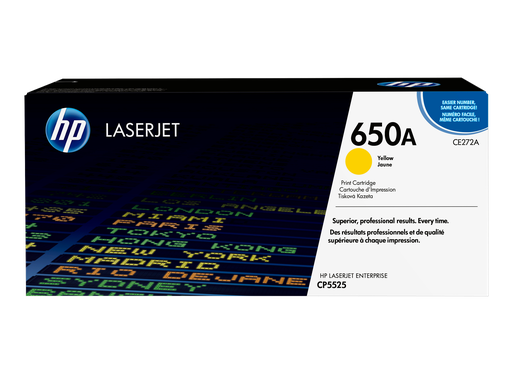 [CE272A] HP 650A Yellow Original LaserJet Toner Cartridge
