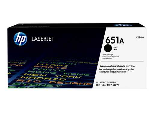 [CE340A] HP 651A Black Original LaserJet Toner Cartridge