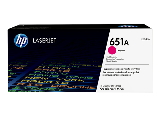 [CE343A] HP 651A Magenta Original LaserJet Toner Cartridge