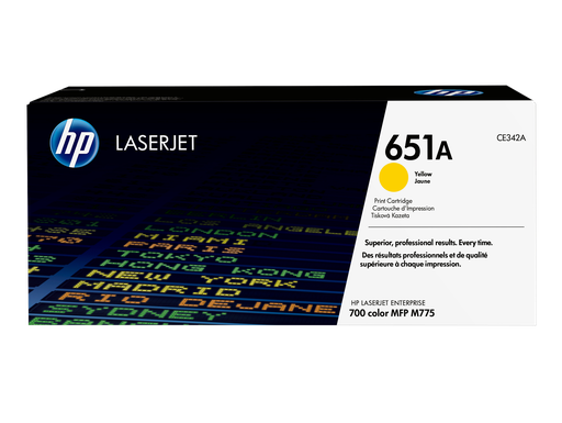 [CE342A] HP 651A Yellow Original LaserJet Toner Cartridge