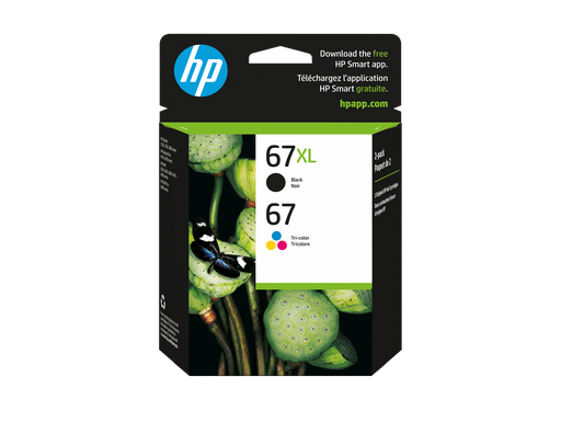 [3YP30AN] HP 67XL High Yield Black/67 Tri-color 2-pack Original Ink Cartridges