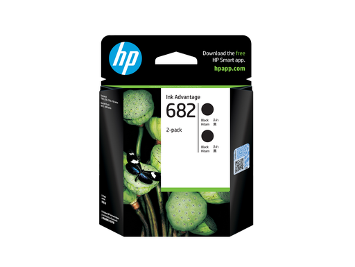 [6ZD31AA] HP 682 2-pack Black Original Ink Advantage Cartridges