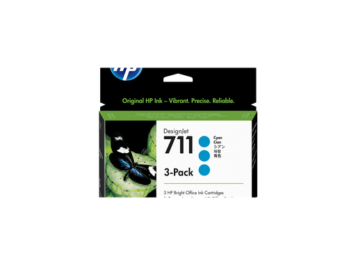 [CZ134A] HP 711 3-pack 29-ml Cyan DesignJet Ink Cartridges