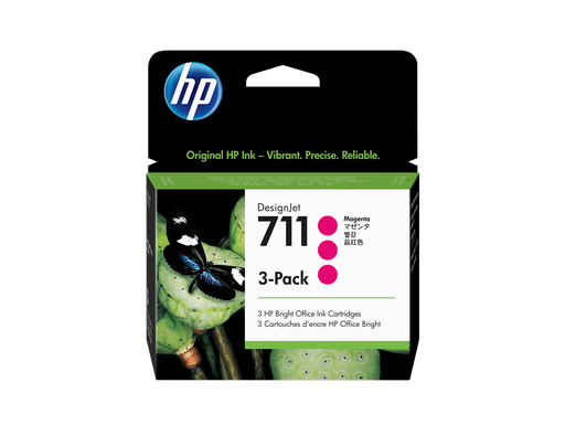 [CZ135A] HP 711 3-pack 29-ml Magenta DesignJet Ink Cartridges