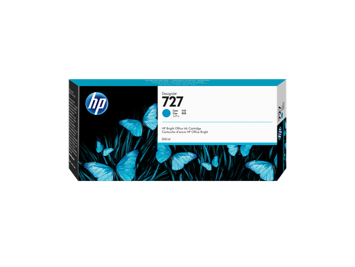 [F9J76A] HP 727 300-ml Cyan DesignJet Ink Cartridge