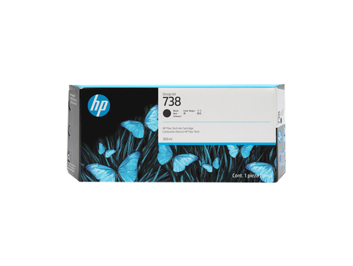 [498N8A] HP 738 300-ml Black DesignJet Ink Cartridge
