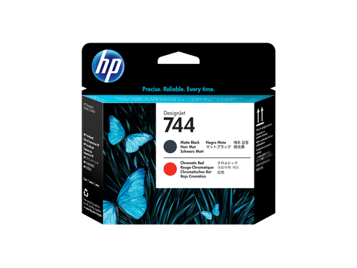[F9J88A] HP 744 Matte Black/Chromatic Red DesignJet Printhead