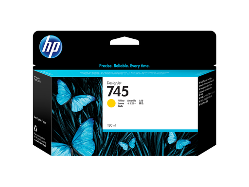 [F9J96A] HP 745 130-ml DesignJet Yellow Ink Cartridge